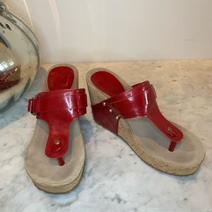 Antelope red wedge shoes sz 39